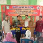 Kades Benuang Galing Ajak Masyakat Melakukan Kontrol Pengawasan