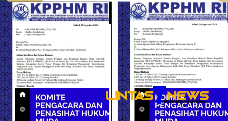 Diduga Melanggar Etik Oknum Jaksa Jeneponto Di Laporkan Oleh DPN KPPHMRI