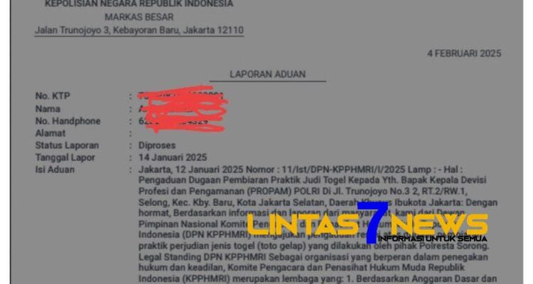 Marak Aktivitas Togel DPP KPPHMRI menuntut Mabes Polri segera turun tangan